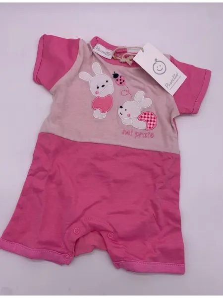Vendita TUTINA PAGLIACCETTO CORTA NEONATO FEMMINA COTONE PASTELLO 2