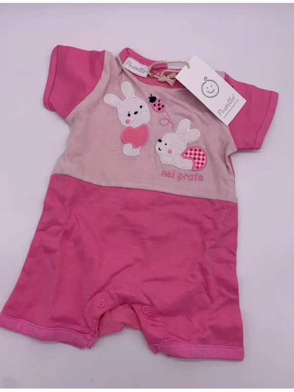 Vendita TUTINA PAGLIACCETTO CORTA NEONATO FEMMINA COTONE PASTELLO