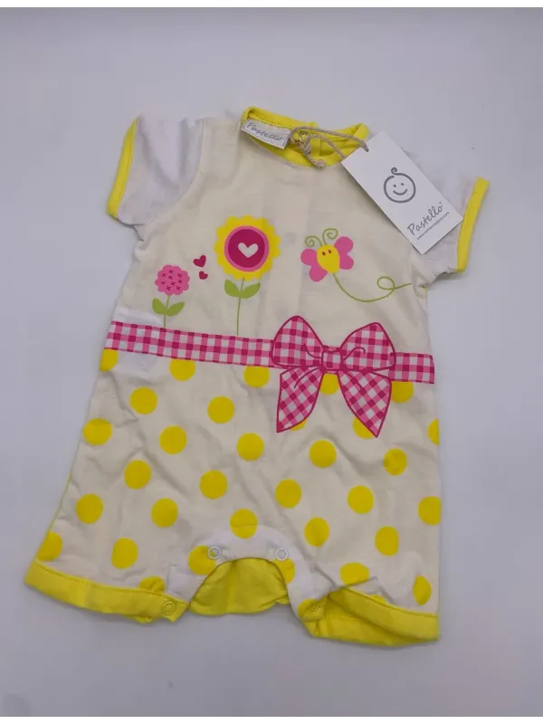 Vendita TUTINA PAGLIACCETTO CORTA NEONATO FEMMINA COTONE PASTELLO