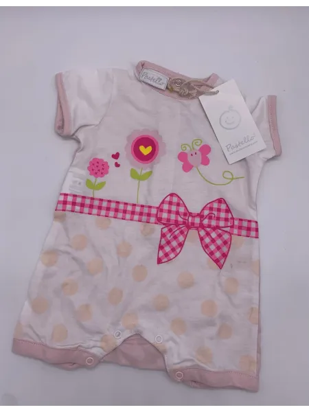 Vendita TUTINA PAGLIACCETTO CORTA NEONATO FEMMINA COTONE PASTELLO 2