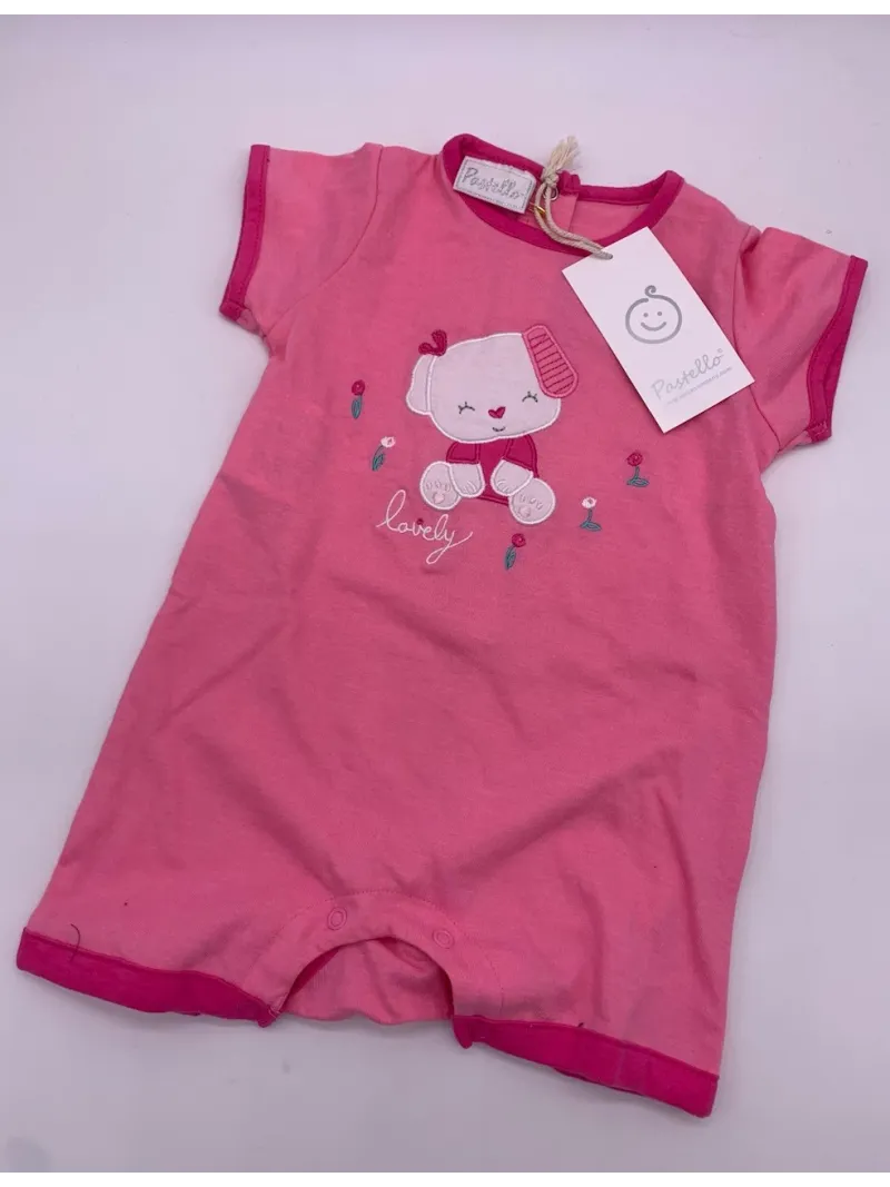 Vendita TUTINA PAGLIACCETTO CORTA NEONATO FEMMINA COTONE PASTELLO