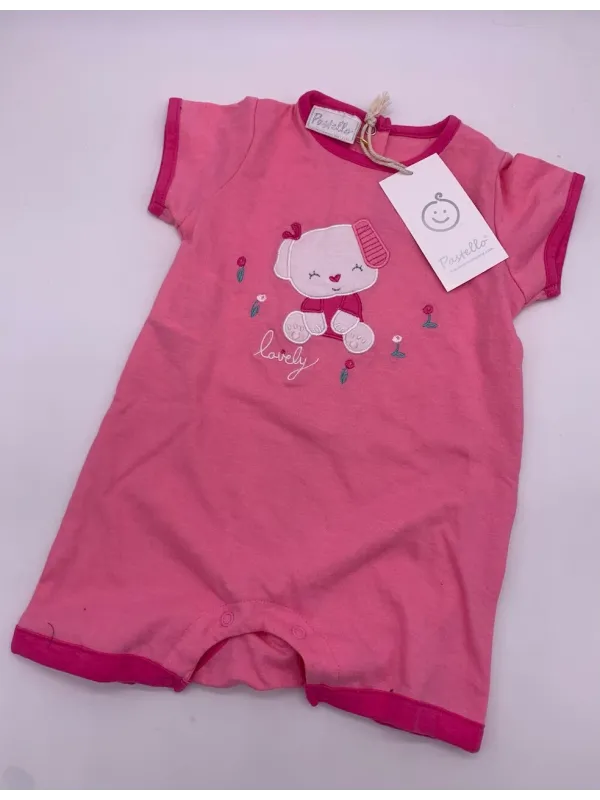 Vendita TUTINA PAGLIACCETTO CORTA NEONATO FEMMINA COTONE PASTELLO