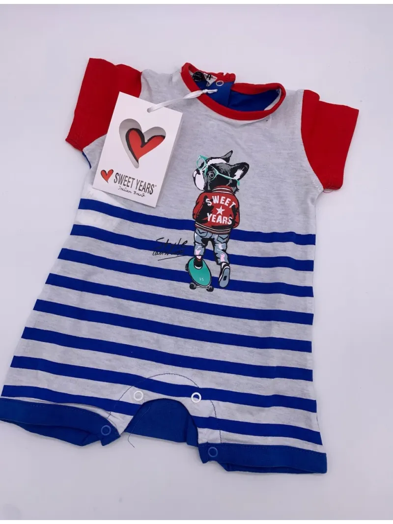 Vendita TUTINA PAGLIACCETTO CORTO NEONATO MASCHIO COTONE PASTELLO