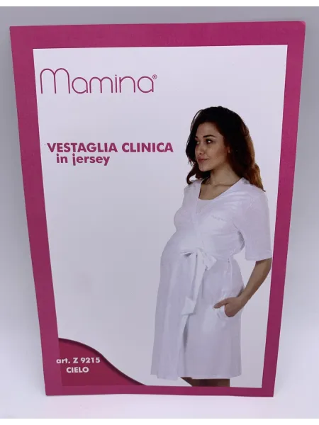 VESTAGLIA CLINICA DONNA MEZZA MANICA COTONE PREMAMAN MAMINA 9215/03 2
