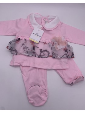 Vendita TUTINA MANICA LUNGA DUE PEZZI COTONE NEONATO FEMMINA IRGE 2