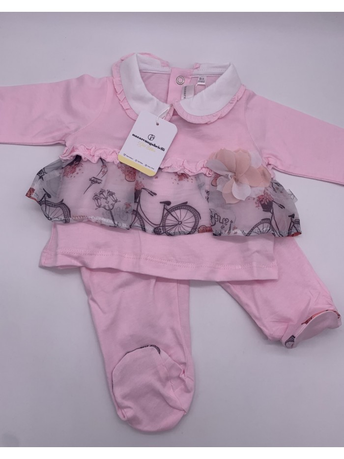 Vendita TUTINA MANICA LUNGA DUE PEZZI COTONE NEONATO FEMMINA IRGE
