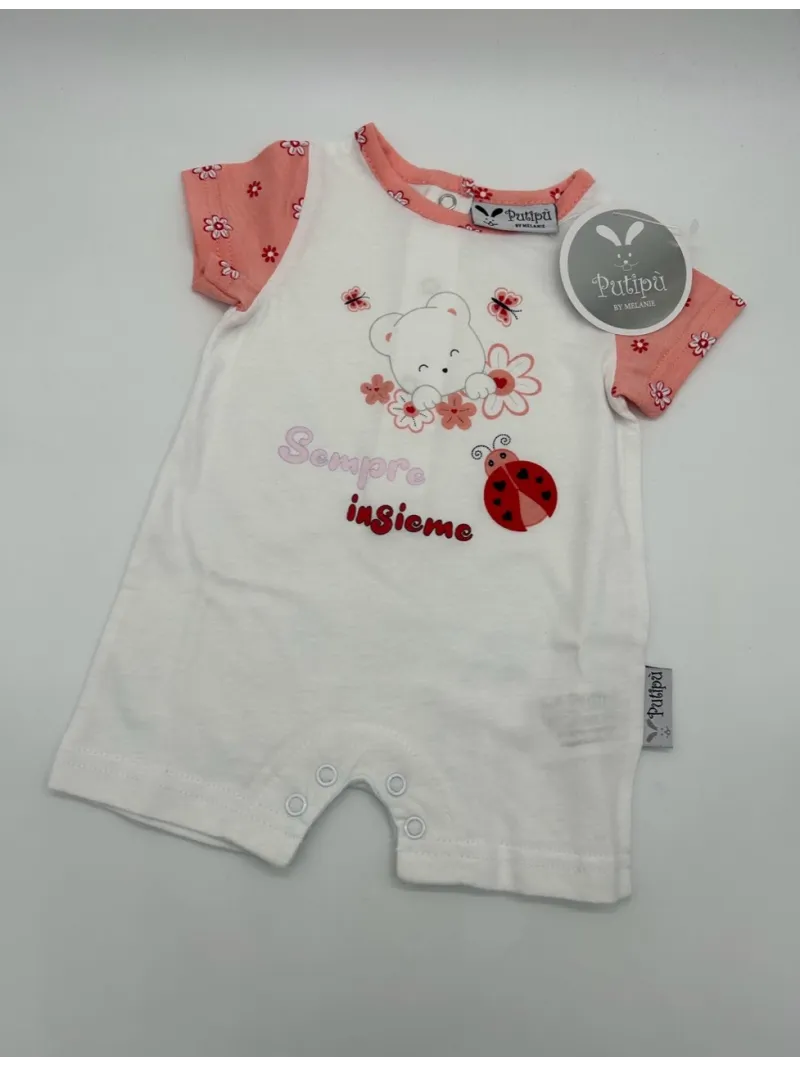 Vendita TUTINA PAGLIACCETTO CORTA NEONATO FEMMINA COTONE PASTELLO