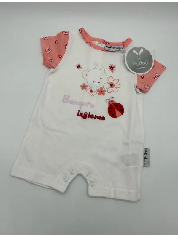 Vendita TUTINA PAGLIACCETTO CORTA NEONATO FEMMINA COTONE PASTELLO