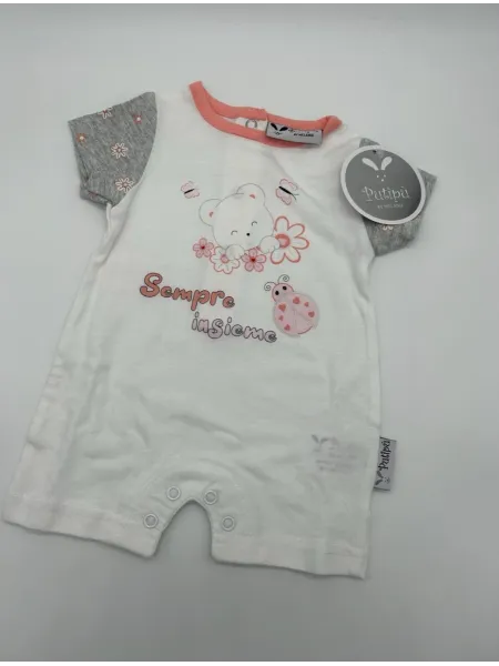 Vendita TUTINA PAGLIACCETTO CORTA NEONATO FEMMINA COTONE PASTELLO 2