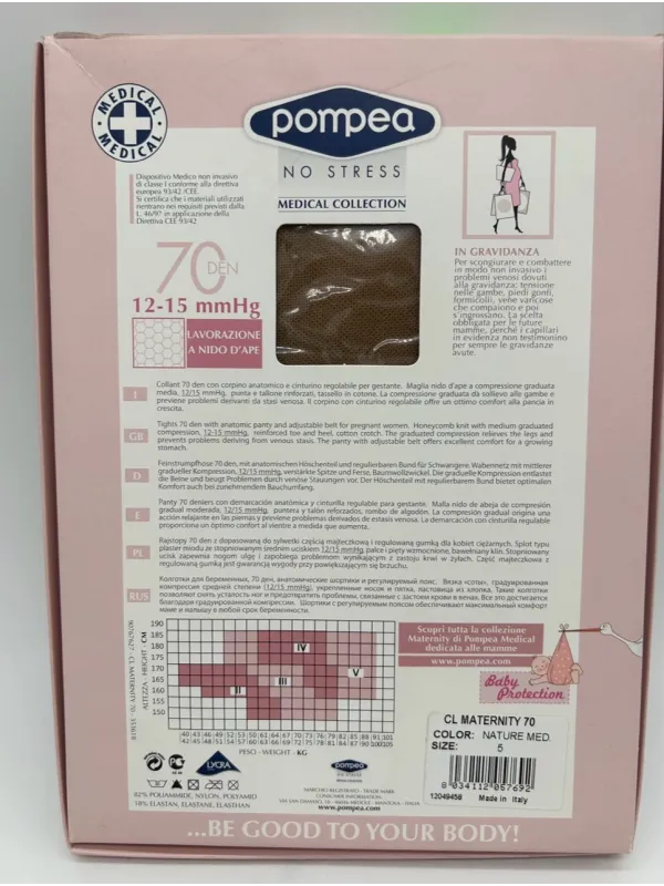 Acquista ora COLLANT CALZA PREMAMAN ALTO IN VITA CON CINTURINO REGOLABILE 70 DEN MATERNITY COLLECTION COMPRESSIONE MEDIA NO STRE