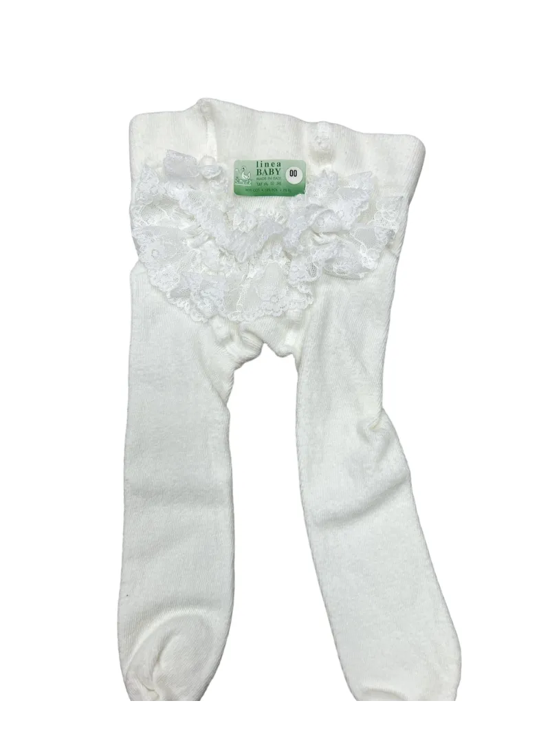 CALZAMAGLIE CON ROUCHE NEONATA CALDO COTONE MADE IN ITALY MAB by Mio Piccolo B330