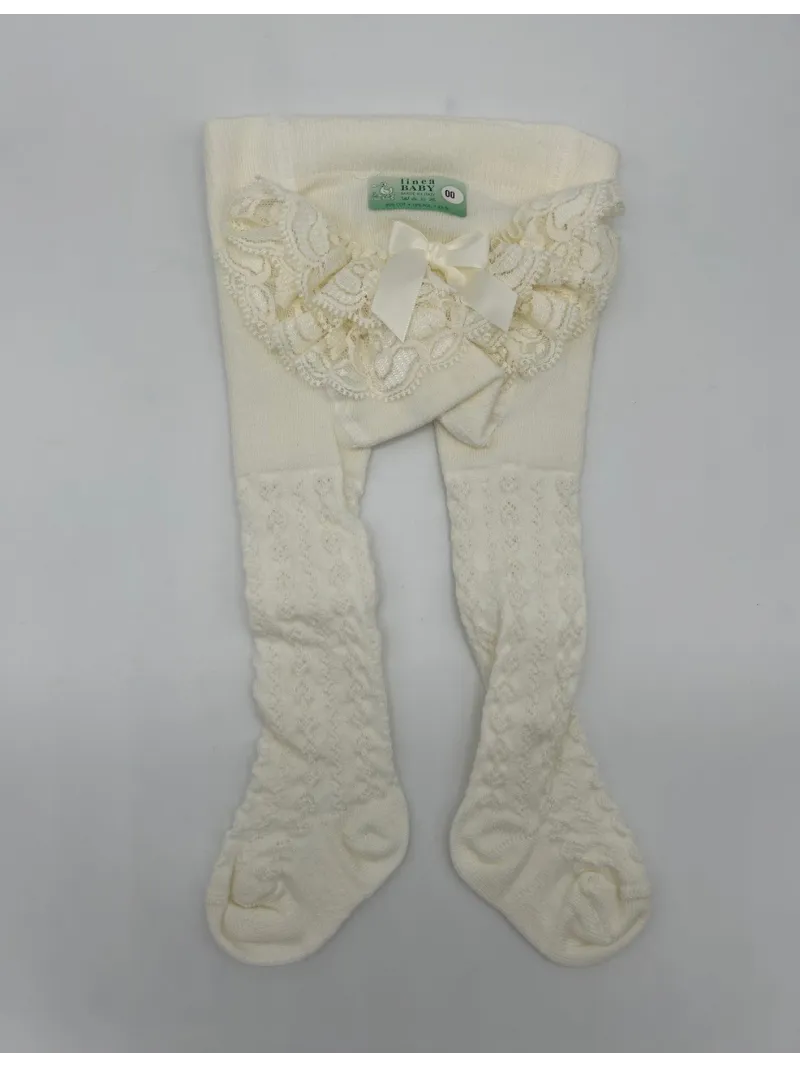 CALZAMAGLIE CON ROUCHE NEONATA CALDO COTONE MADE IN ITALY MAB by Mio Piccolo R352