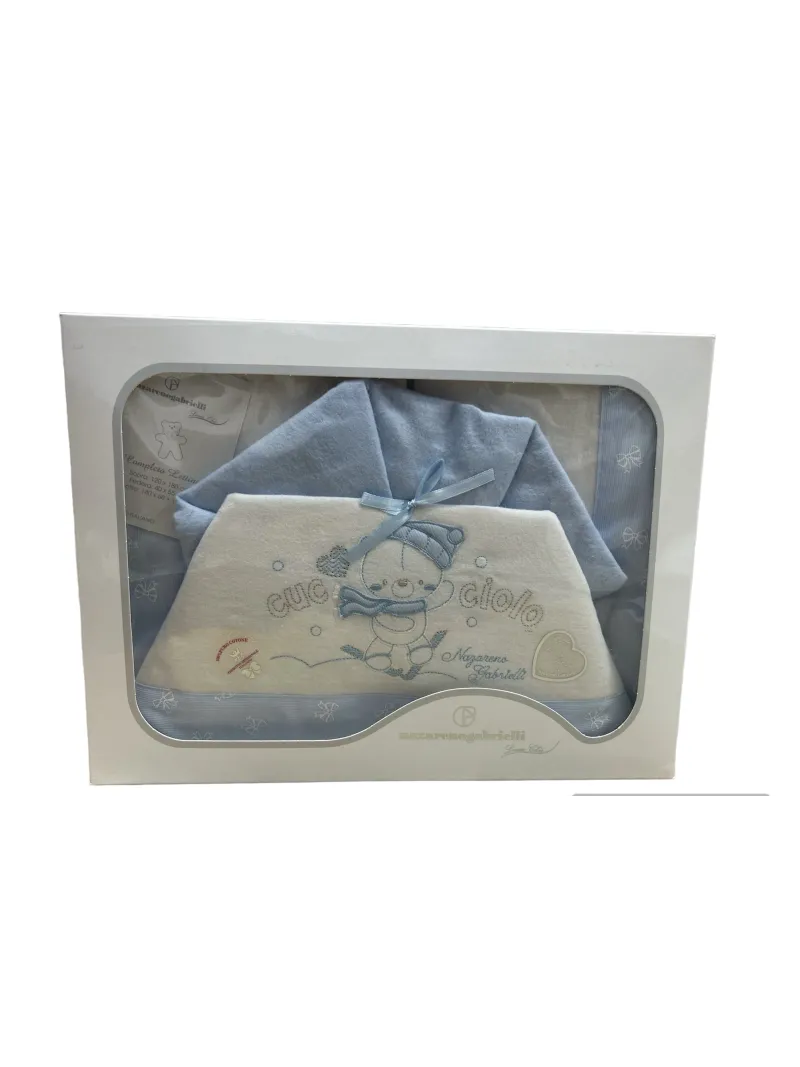 Vendita COMPLETO LENZUOLA LETTINO COTONE NEONATA FEMMINA BATUFFOLINI