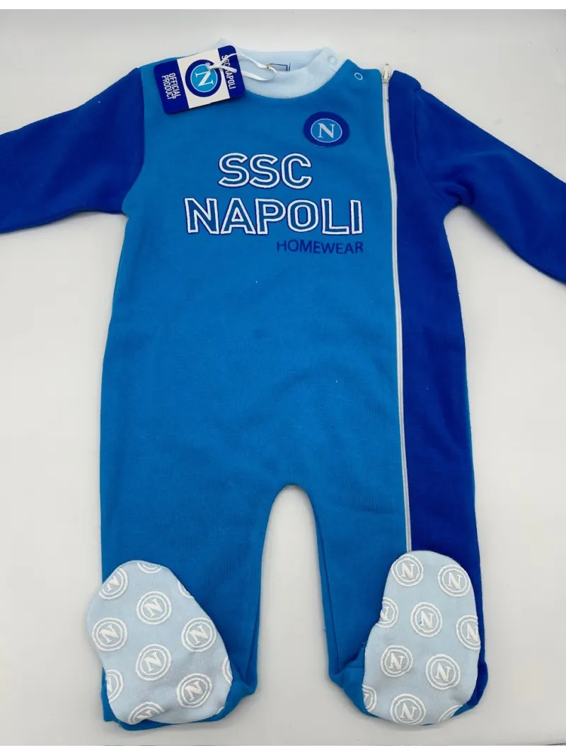 PIGIAMONE NEONATO CALDO COTONE FELPATO FULL ZIP ZERO&CO SSC NAPOLI pinn21