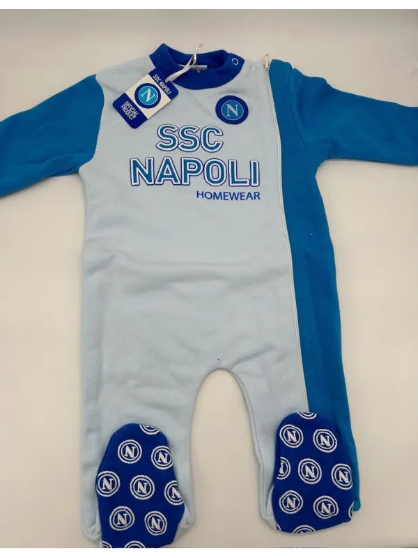 PIGIAMONE NEONATO CALDO COTONE FELPATO FULL ZIP ZERO&CO SSC NAPOLI pinn21