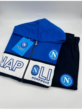 TUTA UOMO FELPA FULL ZIP MANICA LUNGA SSC NAPOLI CNF100A