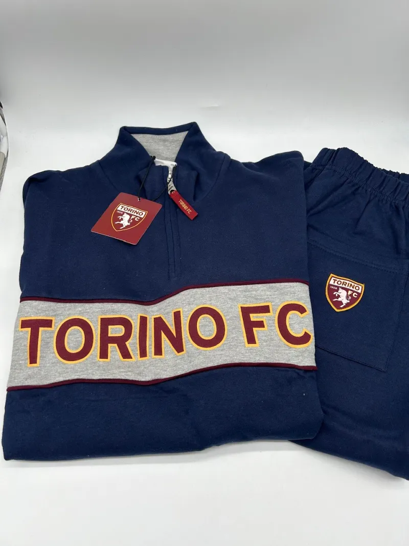 Acquista ora TUTA UOMO FELPA MEZZA ZIP MANICA LUNGA SICEM TORINO FC B2TO14084.410 su nonsolointimo1994.com