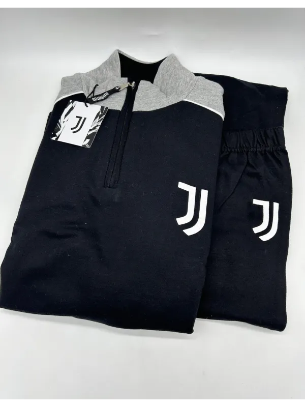Acquista ora TUTA UOMO FELPA MEZZA ZIP MANICA LUNGA SICEM FC JUVENTUS B2JU14117.001 su nonsolointimo1994.com