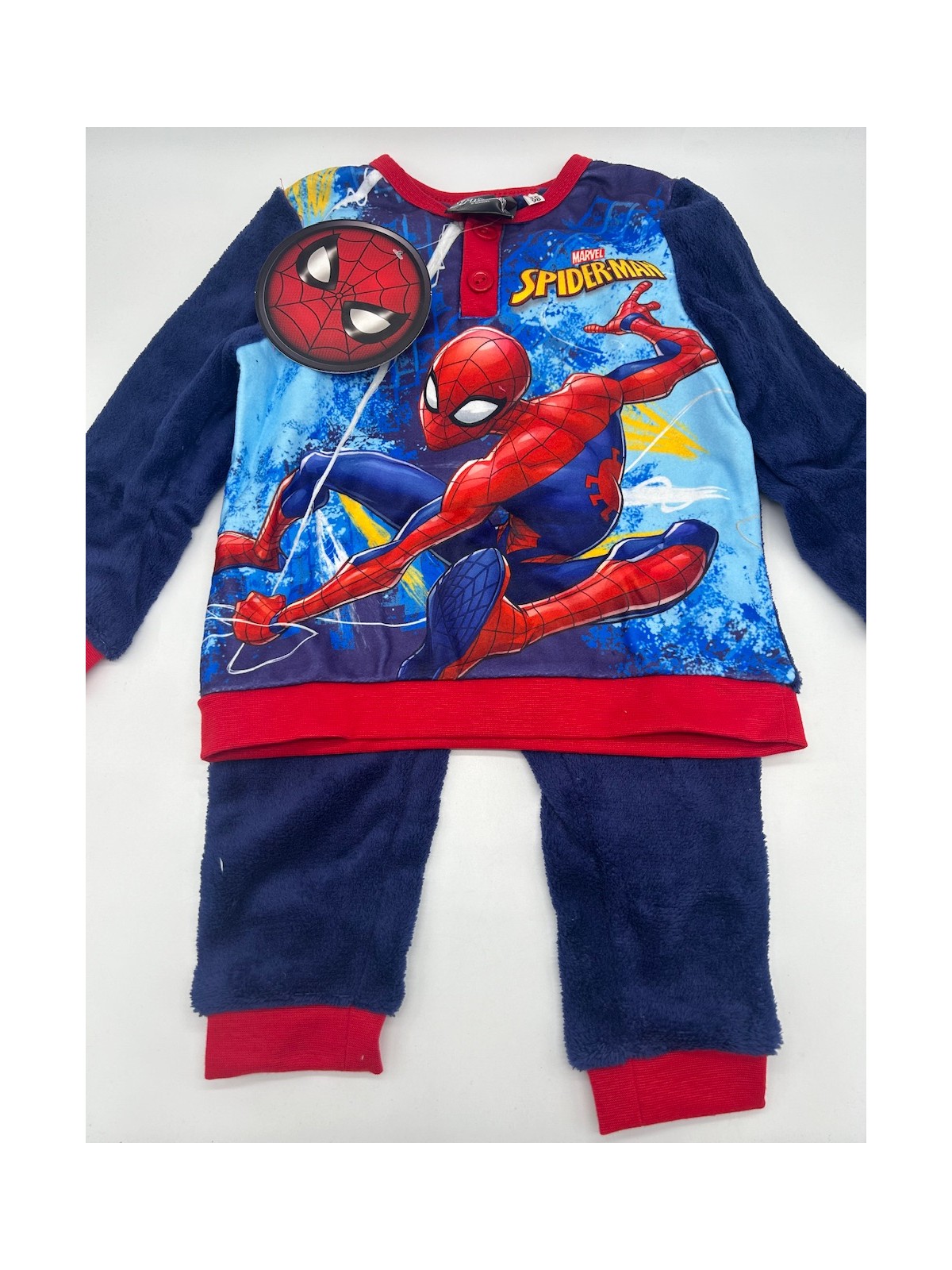 PIGIAMA BAMBINO MANICA LUNGA GIRO COLLO CORAL MARVEL SPIDER MAN 3202